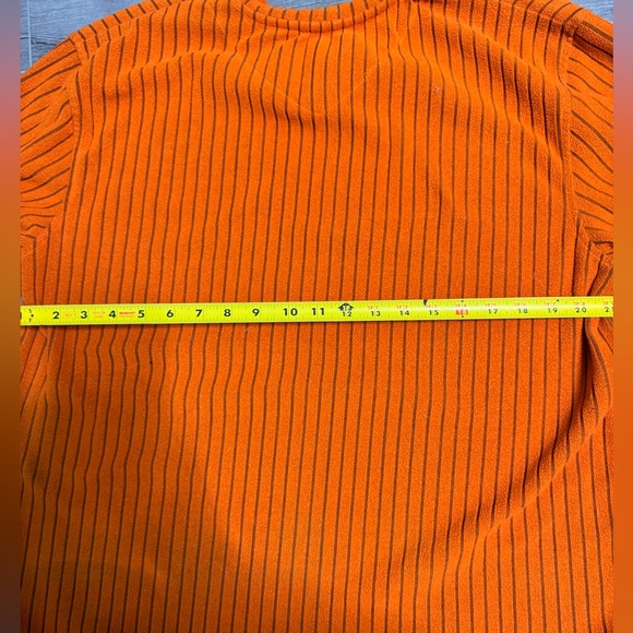 Orange Ribbed Knit Sweater Top - Picture 4 of 5